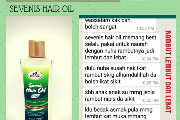 Testimoni Sevenis Hair Oil (9)