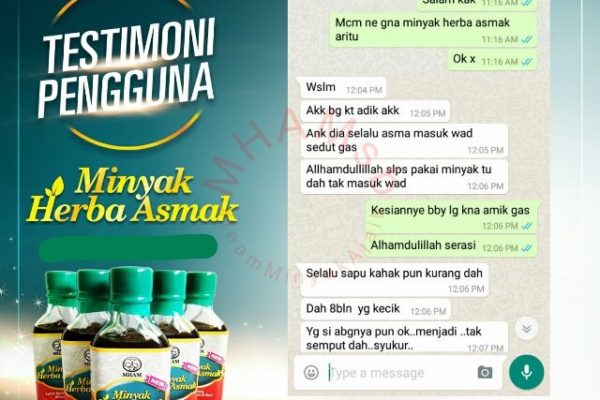 Baby 8 bulan Minyak Herba Asmak