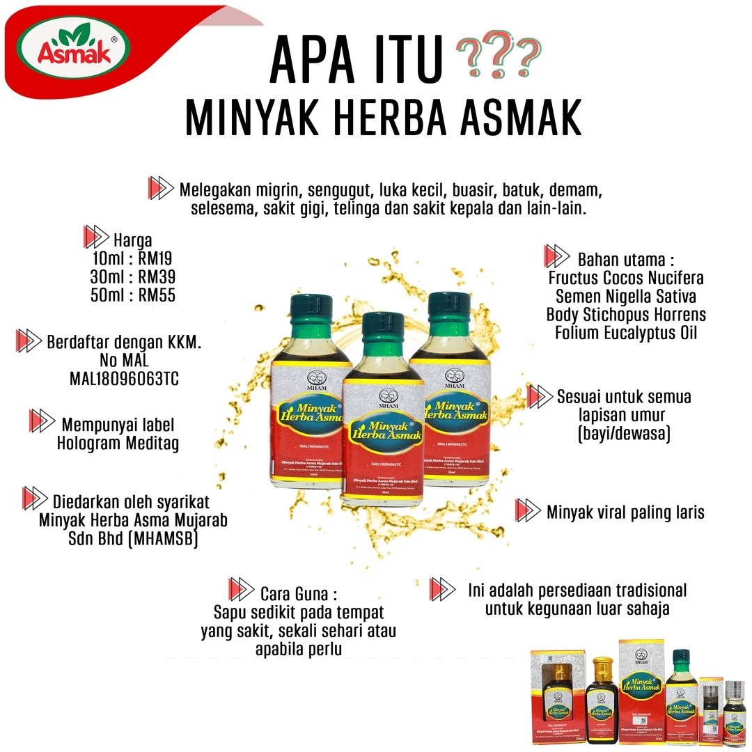 Minyak Herba Asmak Original Selamat